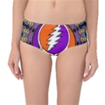 Gratefuldead Grateful Dead Pattern Mid-Waist Bikini Bottoms