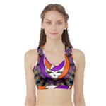 Gratefuldead Grateful Dead Pattern Sports Bra with Border