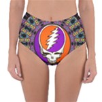 Gratefuldead Grateful Dead Pattern Reversible High-Waist Bikini Bottoms