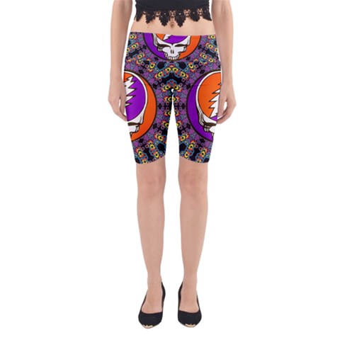 Gratefuldead Grateful Dead Pattern Yoga Cropped Leggings from ArtsNow.com