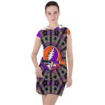Gratefuldead Grateful Dead Pattern Drawstring Hooded Dress