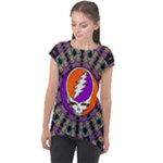 Gratefuldead Grateful Dead Pattern Cap Sleeve High Low Top