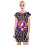 Gratefuldead Grateful Dead Pattern Cap Sleeve Bodycon Dress