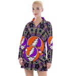 Gratefuldead Grateful Dead Pattern Women s Long Sleeve Casual Dress