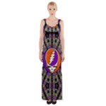Gratefuldead Grateful Dead Pattern Thigh Split Maxi Dress