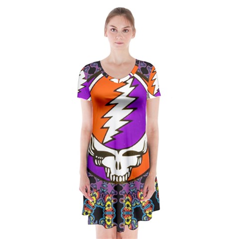 Gratefuldead Grateful Dead Pattern Short Sleeve V