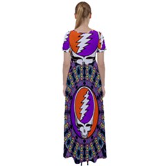 High Waist Short Sleeve Maxi Dress 