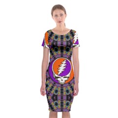 Classic Short Sleeve Midi Dress Front