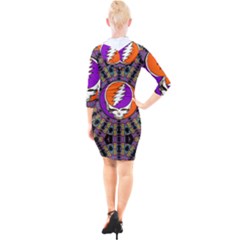Quarter Sleeve Hood Bodycon Dress 