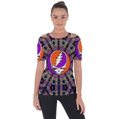 Shoulder Cut Out Short Sleeve Top 