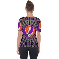 Shoulder Cut Out Short Sleeve Top 