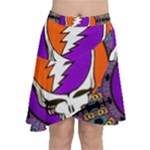 Gratefuldead Grateful Dead Pattern Chiffon Wrap Front Skirt
