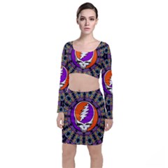 Long Sleeve Crop Top & Bodycon Skirt Set 
