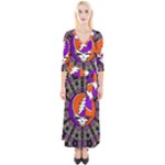 Gratefuldead Grateful Dead Pattern Quarter Sleeve Wrap Maxi Dress