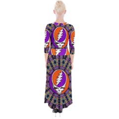 Quarter Sleeve Wrap Maxi Dress 