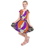Gratefuldead Grateful Dead Pattern Kids  Short Sleeve Dress