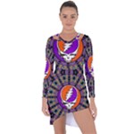 Gratefuldead Grateful Dead Pattern Asymmetric Cut-Out Shift Dress