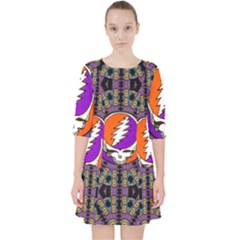 Quarter Sleeve Pocket Dress 