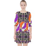 Gratefuldead Grateful Dead Pattern Quarter Sleeve Pocket Dress