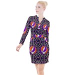 Gratefuldead Grateful Dead Pattern Button Long Sleeve Dress