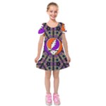 Gratefuldead Grateful Dead Pattern Kids  Short Sleeve Velvet Dress
