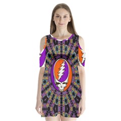 Gratefuldead Grateful Dead Pattern Shoulder Cutout Velvet One Piece from ArtsNow.com