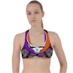 Gratefuldead Grateful Dead Pattern Criss Cross Racerback Sports Bra