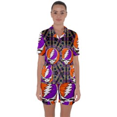 Satin Short Sleeve Pajamas Set 