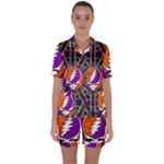 Gratefuldead Grateful Dead Pattern Satin Short Sleeve Pajamas Set