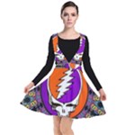 Gratefuldead Grateful Dead Pattern Plunge Pinafore Dress