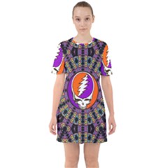 Sixties Short Sleeve Mini Dress 
