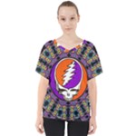 Gratefuldead Grateful Dead Pattern V-Neck Dolman Drape Top