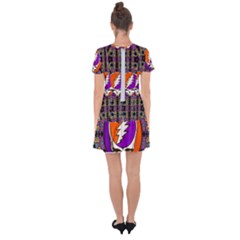 Drop Hem Mini Chiffon Dress 