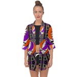 Gratefuldead Grateful Dead Pattern Open Front Chiffon Kimono