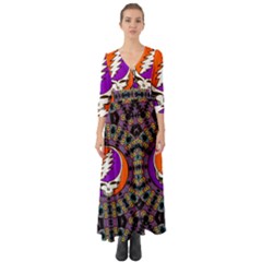 Button Up Boho Maxi Dress 
