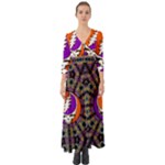 Gratefuldead Grateful Dead Pattern Button Up Boho Maxi Dress