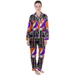 Gratefuldead Grateful Dead Pattern Women s Long Sleeve Satin Pajamas Set	