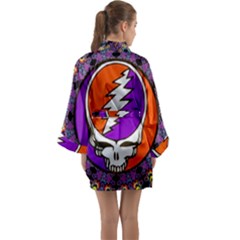 Long Sleeve Satin Kimono 