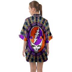 Half Sleeve Satin Kimono  