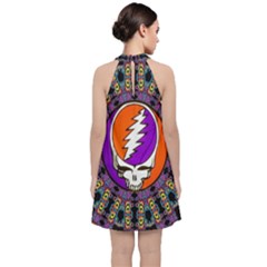Velvet Halter Neckline Dress  