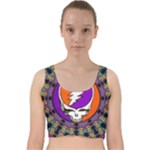 Gratefuldead Grateful Dead Pattern Velvet Racer Back Crop Top