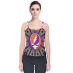 Gratefuldead Grateful Dead Pattern Velvet Spaghetti Strap Top