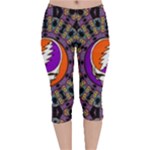 Gratefuldead Grateful Dead Pattern Velvet Capri Leggings 
