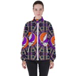 Gratefuldead Grateful Dead Pattern Women s High Neck Windbreaker