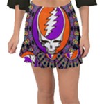 Gratefuldead Grateful Dead Pattern Fishtail Mini Chiffon Skirt