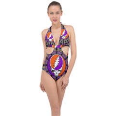 Halter Front Plunge Swimsuit 