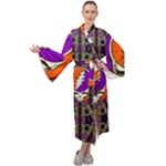 Gratefuldead Grateful Dead Pattern Maxi Velvet Kimono