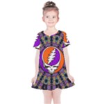 Gratefuldead Grateful Dead Pattern Kids  Simple Cotton Dress