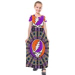 Gratefuldead Grateful Dead Pattern Kids  Short Sleeve Maxi Dress