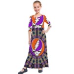 Gratefuldead Grateful Dead Pattern Kids  Quarter Sleeve Maxi Dress